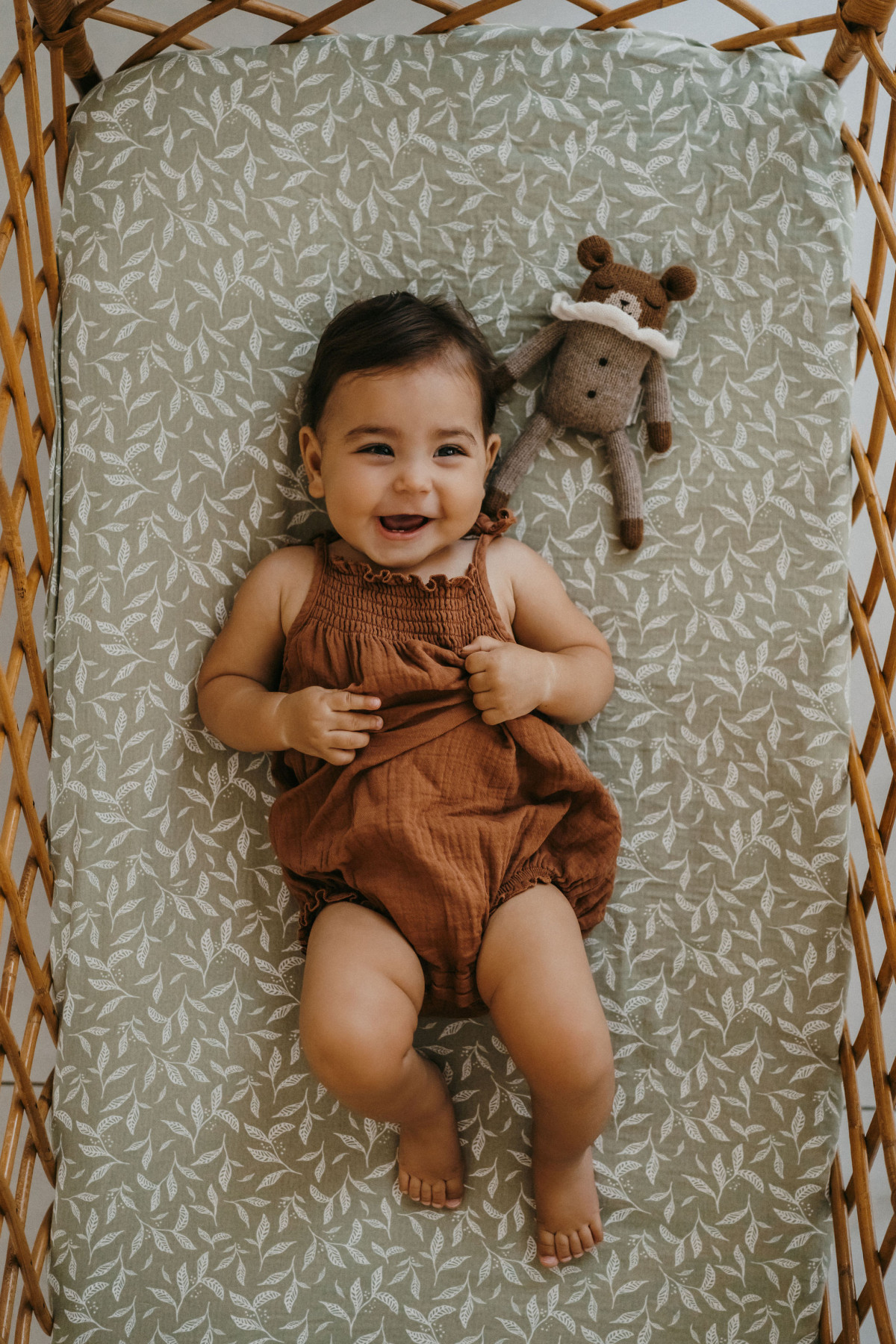 Fitted sheet - leaves