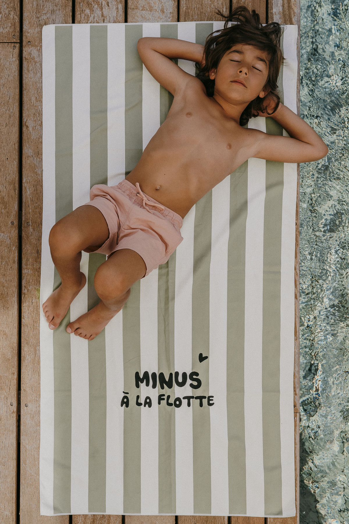 Serviette Minus à la flotte - vert