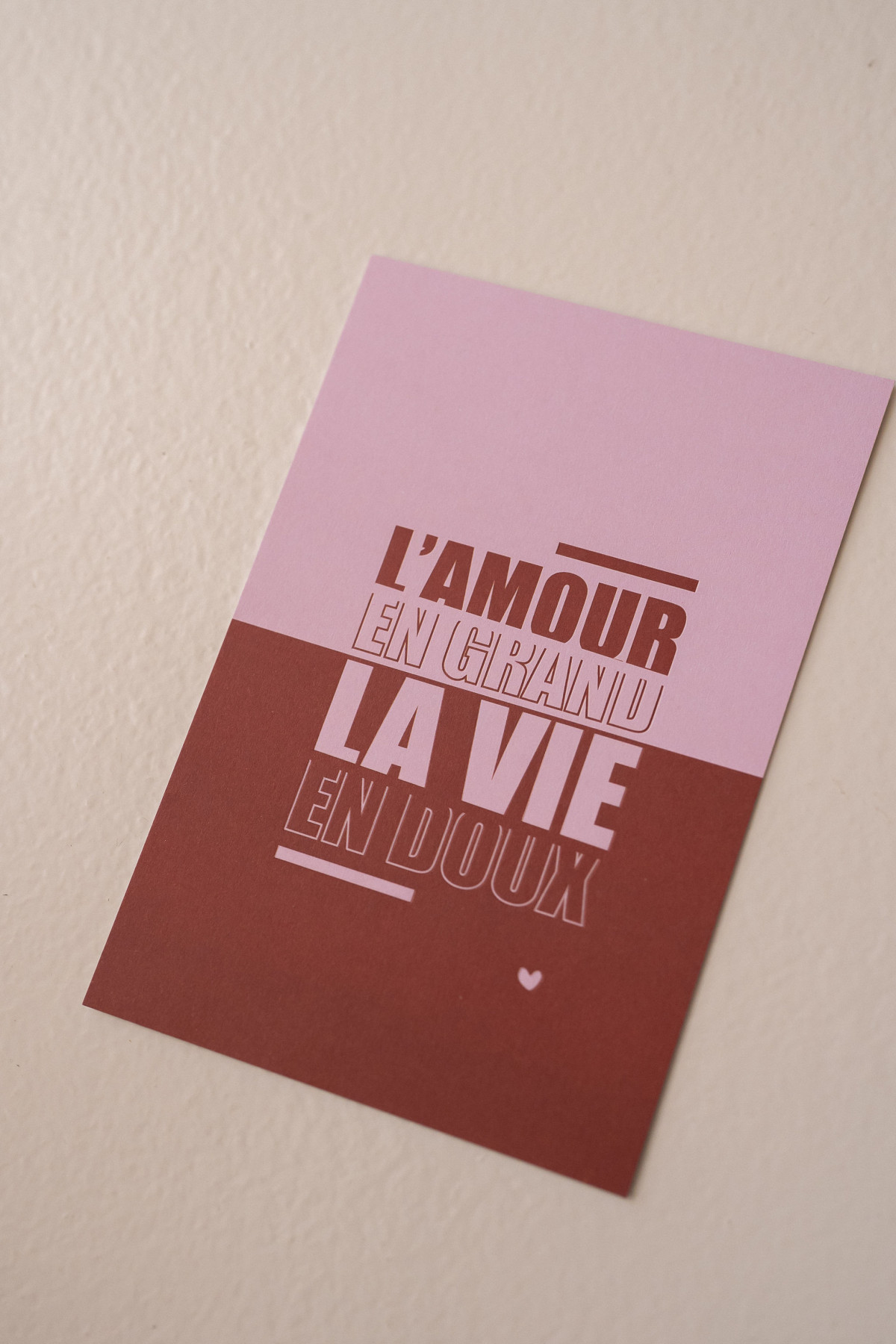 Carte postale - L'amour en grand