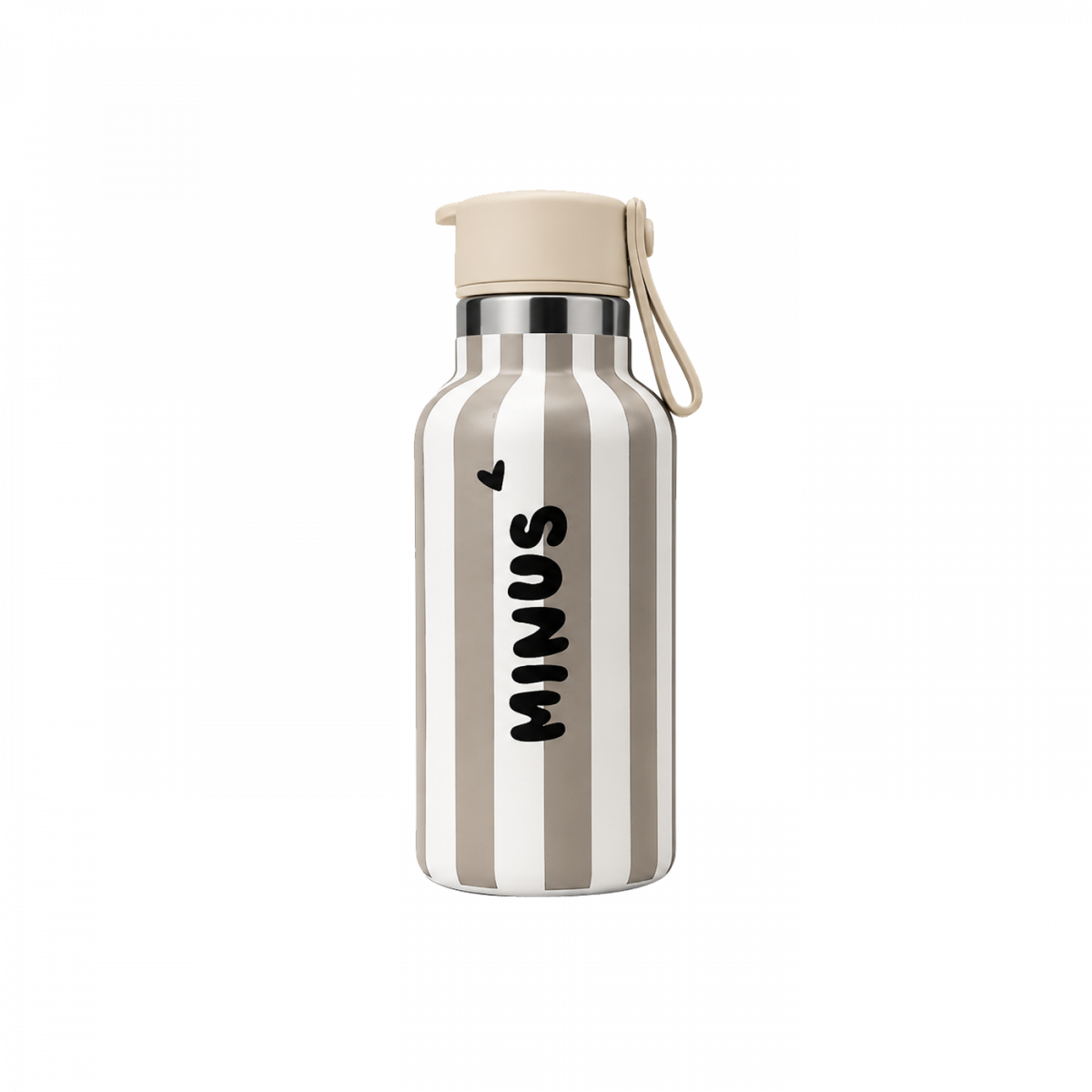 Water bottle - stripe - kaki